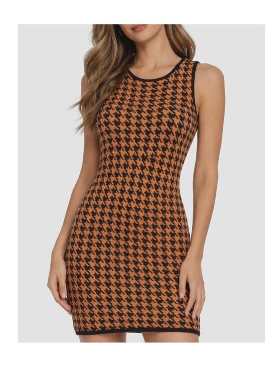 House of Harlow 1960 Dresses & Skirts - House of Harlow 1960 Houndstooth Knit Dress Women's Size S Sweater Dress Bodycon